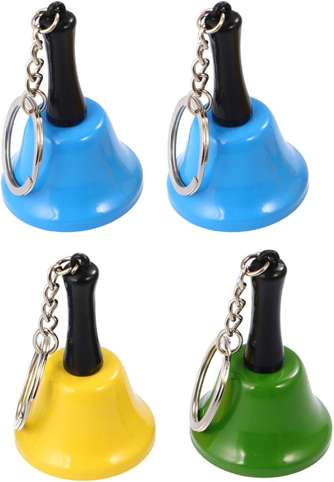 STOBOK 4 Stück 39MM Weihnachten Handglocke Metall Handbells Laut Glocke