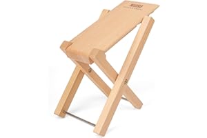 Muso Guitar Stool Foot Rest, Adjustable Foot Stool Folded Wooden Pedal,Pedicure Foot Stool Footrest 4 Level Suitable for Guitar (Natural Beech)