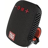 T&G Portable Bluetooth Bike Speaker, Waterproof Wireless Mini Speaker with Bike Mount, 12H Playtime, Built-in Mic, Shockproof, for Cyclists, Hiking, Travel