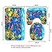 WONDERTIFY Bath Mat,Underwater,Ocean Tropical Fish Coral Undersea World Fish Bathroom Carpet Rug,Non-Slip 3 Piece Bathroom Mat Set