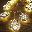 Yingte Owl String Lights,6ft 10leds Christmas Decoration Lights,Cold White