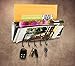 Perfect Life Ideas Key Holder Mail Rack Wall Mount Letter Organizer with Hooks - Sorts, Holds, Organizes Letters, Bills, Memos, Reminders. Hang Car, Auto, House, Key Rings - Includes Mounting Hardware
