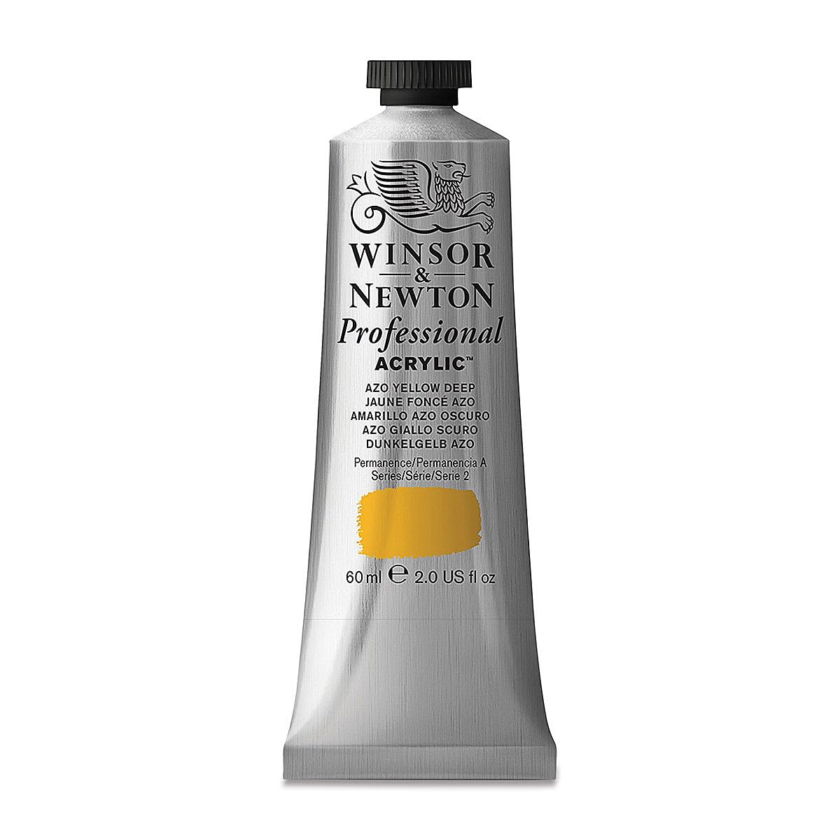 Winsor & Newton 2320039 60 Ml Professional Acrylic Colour - Azo Yellow Deep