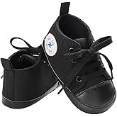 Sekantrol Unisex Baby Girls Boys Shoes Infant Soft Sole Canvas Newborn First Walkers High Top Anti-Slip Sneakers
