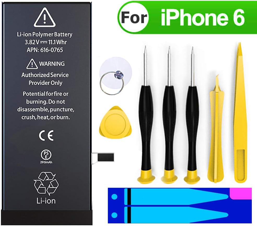 Battery for lPhone 6, COSOOS 1810mAh Li-ion Replacement Battery with Complete Professional Repair Tool Kits and Instructions-UL Certified(Only for IP6)