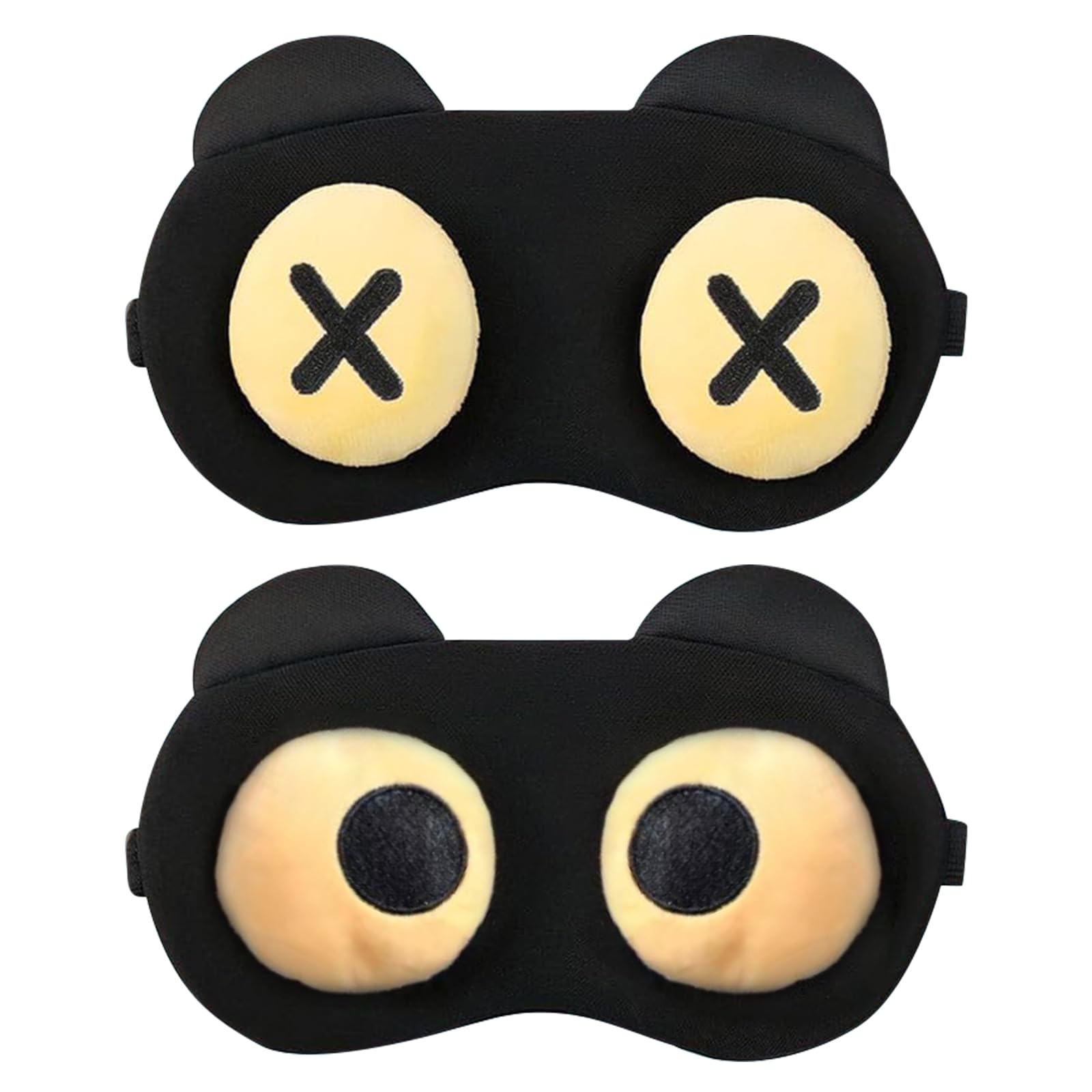 Photo 1 of 2PCS Cat-Eye Sleep Mask for Sleeping - Soft Lightweight Eye Cover with Adjustable Strap, Funny Sleep Mask, Eyeshade Covers, Sleeping Mask for Kids Women Men Travel Nap Blindfold Game