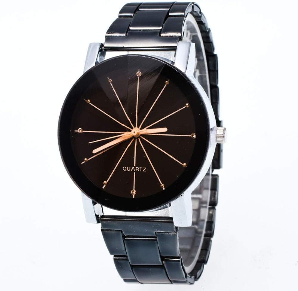 Women's Watch hot Sale Quartz Watch Couple Watch Women's Steel Belt Watch Black face Men