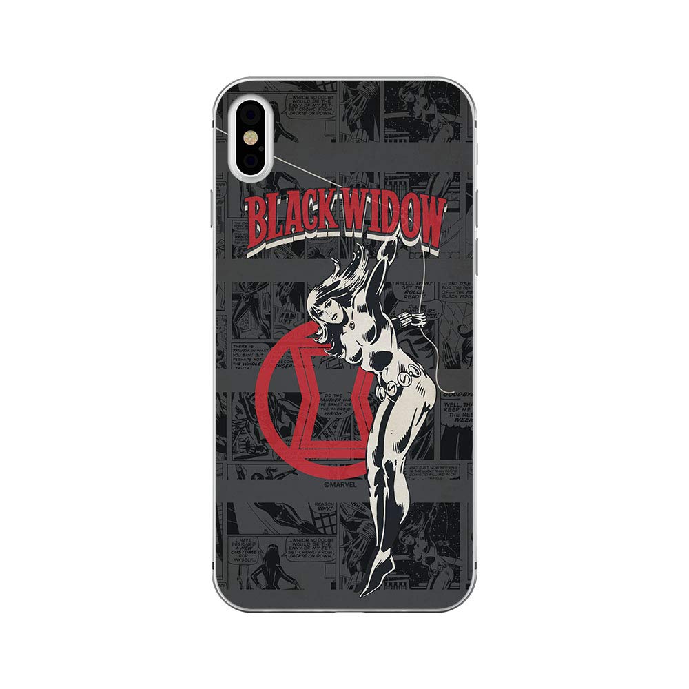 ERT GROUP mobile phone case for Apple Iphone XS Max original and officially Licensed Marvel pattern Black Widow 006 optimally adapted to the shape of the mobile phone, case made of TPU