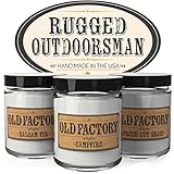 Scented Candles for Men - Rugged Outdoorsman - Set of 3: Balsam Fir, Campfire, Fresh Cut Grass - 3 x 4-Ounce Soy Candles - Each Votive Candle is Handmade in the USA with only the Best Fragrance Oils