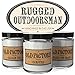 Old Factory Scented Candles for Men - Rugged Outdoorsman - Decorative Aromatherapy - Handmade in The USA with Only The Best Fragrance Oils - 3 x 4-Ounce Soy Candles