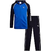 PUMA Boys Tracksuit Set - 2 Piece Fleece Zip Up Hoodie Sweatshirt and Athletic Joggers Sweatpants For Boys Set (Sizes: 8-16)