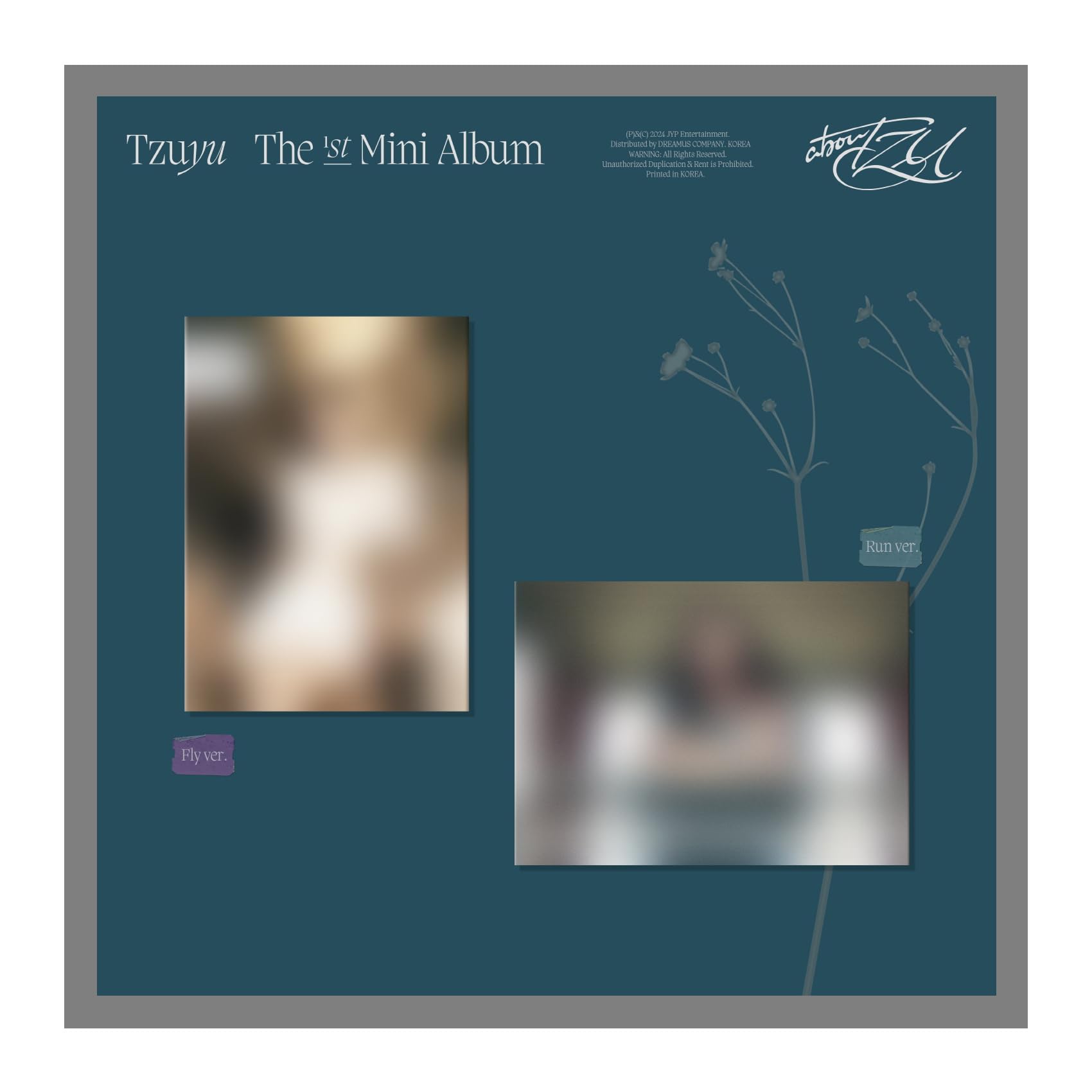 View 1 of [WITHMUU POB Exclusive] Twice Tzuyu abouTZU 1st Mini Album with Tracking (Standard Set(Fly+Run))