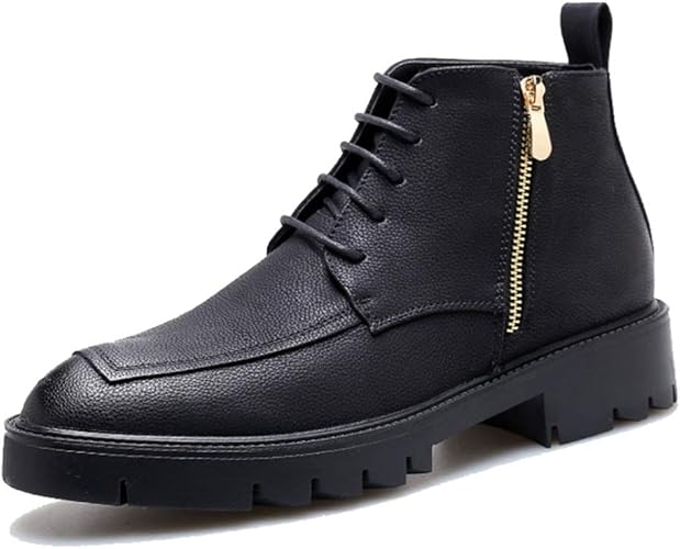 Amazon Yybo レースアップ ブーツ メンズ 小さいサイズ 裏ボア アンクルブーツ カジュアルブーツ ショートブーツ 黒 おしゃれ 春 夏 秋 冬 サイドジップ 編み上げブーツ シューズ カジュアル 紳士靴 メンズ靴 靴 ブーツ