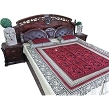 Indie Bedcover Red Black Tapestry Cotton Bedspread