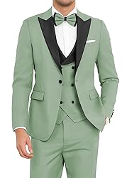 TIJOFA Wedding Suit for Men Dusty Green 3 Piece