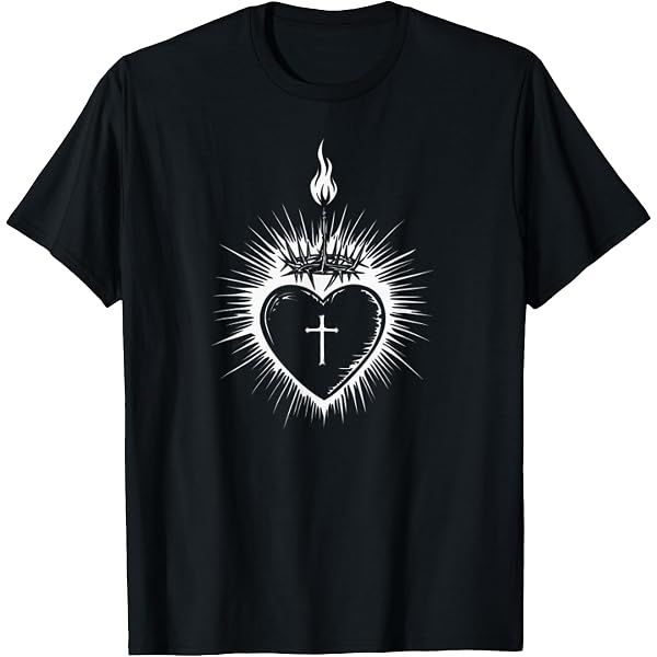 Amazon.com: Sacred Heart of Jesus Catholic T-Shirt : Clothing