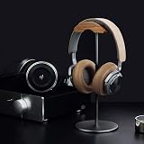 QinCoon Walnut Wood Aluminium Headphone Stand Black Heavy Base All Sizes view 7