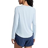 CRZ YOGA Lightweight Workout Long Sleeve Shirts for Women - Gym Running Fall Athletic Training T-Shirts High Neck Tops