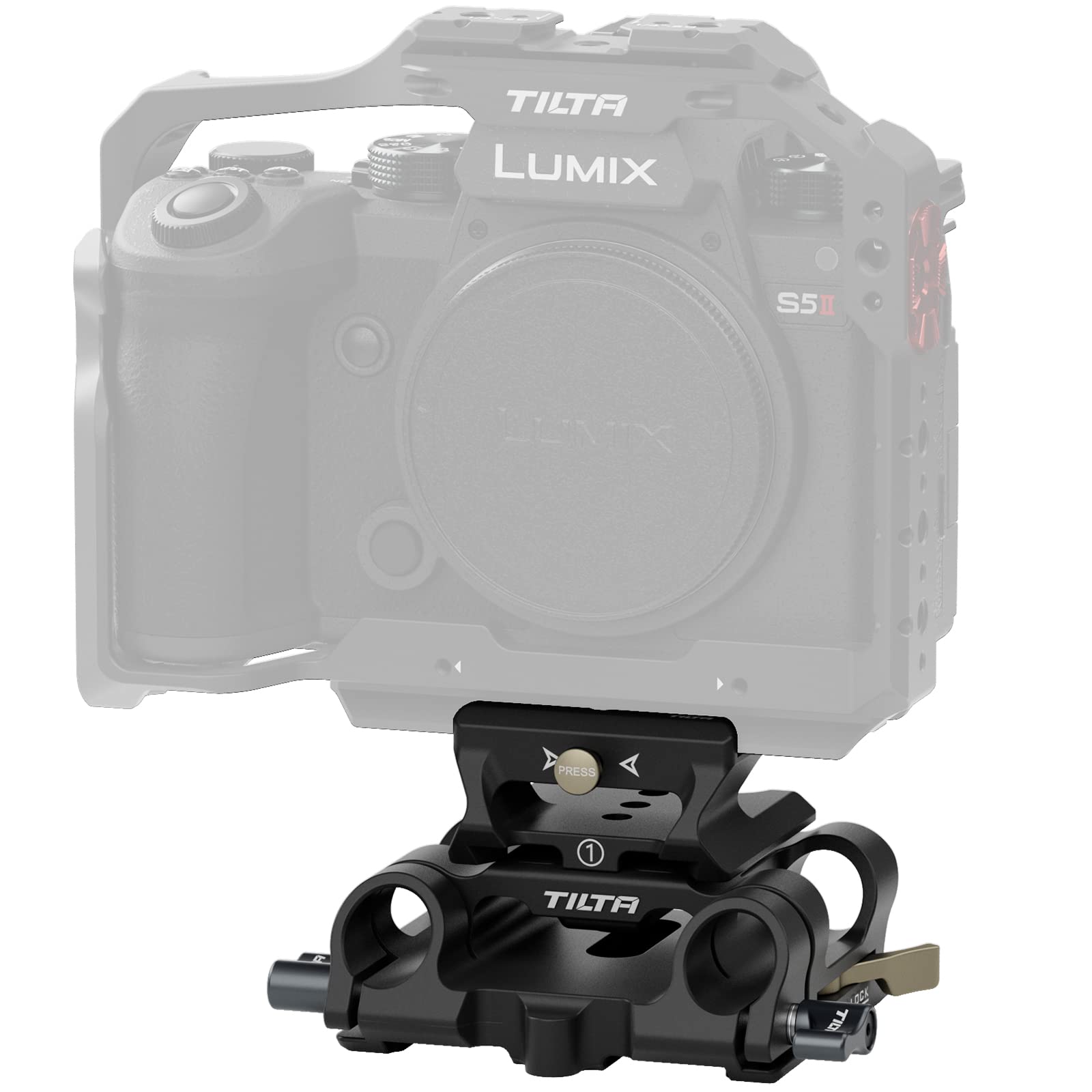 TILTA Modular 15mm LWS Baseplate Adapter Type I with ARCA Adapter Compatible with Most Tilta Camera Cage Black TA-MBP1-B