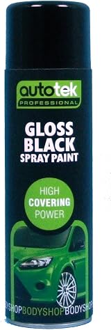 Autotek Professional Gloss Black Wheel Spray Paint 500 ml High Covering Power view 1