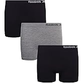 Reebok Girls Boyshorts - 3 Pack Stretch Performance Girls Underwear Panties Seamless Boyshorts with Soft Tag Free Waistband
