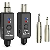 A11 Wireless Microphone System, 2.4GHz XLR Transmitter and Receiver for Dynamic Microphone, Audio Mixer, PA System, 100ft Range, Ultra-Low Latency, Rechargeable Battery (A11(1TX+1RX))