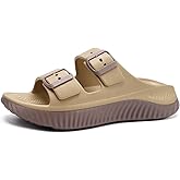 KuaiLu Womens Recovery Sandals With Comfortable Plantar Fasciitis Arch Support, Orthotic Adjustable Thick Cushion Sport Slides Reduces Stress on Feet, Joints & Back Post-Exercise