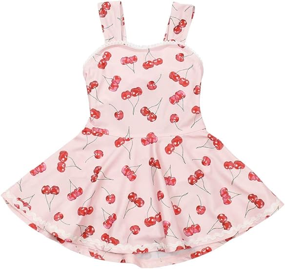 Amazon メルシーメルシー 完熟チェリーがころん 水着 ワンピース キッズ 女の子 子ども 水着 通販