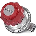 TIVORTOOK Adjustable Propane Regulator Valve 0 to 20PSI QCC LP LPG High Pressure Adjustable Propane Regulator 1/4 Inlet/1/4 Outlet Fit for LP Gas Cooker, Burner, Turkey Fryer, Smoker