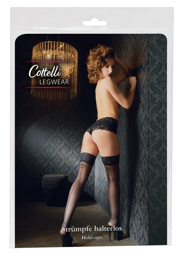 Cottelli Legwear Women Hold-up Stockings Black 2