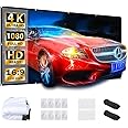 Aurzen Portable Outdoor Projector Screen with Stand, 100 - inch, 16:9 HD 4K, Wrinkle - Free, Adjustable Height, 160° Viewing Angle, Ideal for Movies & Office Presentations