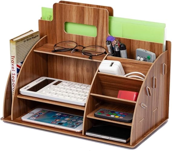 AFDK Porta bolígrafo Madera, Organizador de escritorio, Bolígrafos con