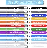 AUAUY 12 Pcs Funny Retractable Ballpoint Pens with Motivational Messages view 6