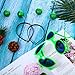 2 Pairs Alien Headband and Glasses Set Funny Alien Costume Party Favors Green Alien Sunglasses and 2 Pieces Martian Antenna Headband Boppers for Adults and Kids Halloween Party Favors