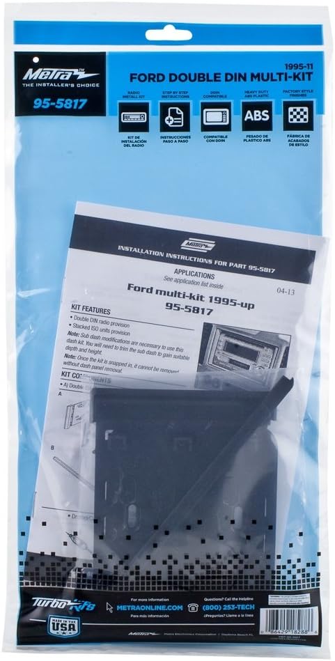 Metra 95-5817 Double DIN Installation Dash Kit for Select 1995-2008 Ford, Lincoln, Mercury, and Mazda Vehicles: Car Electronics