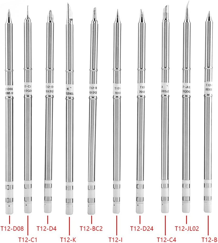 T12 Series Iron Tip Soldering Tool Replacement for Remanufacturing FX-951 is Ideal for Low Temperature Welding 200℃~480 (10 pcs) - Image 3