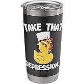 Take Thats Depression | Funny Rubber Duck | Lucifer Duck Stainless Steel Insulated Tumbler