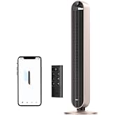 DREO Smart Tower Fan for Bedroom, 120&deg; Oscillating Fan, 12 Speeds | 28ft/s Airflow Quiet Fan, DC Motor, 4 Modes Standing Fan, 12H Cooling Fan for Home, Living Room, App &amp; Alexa Control