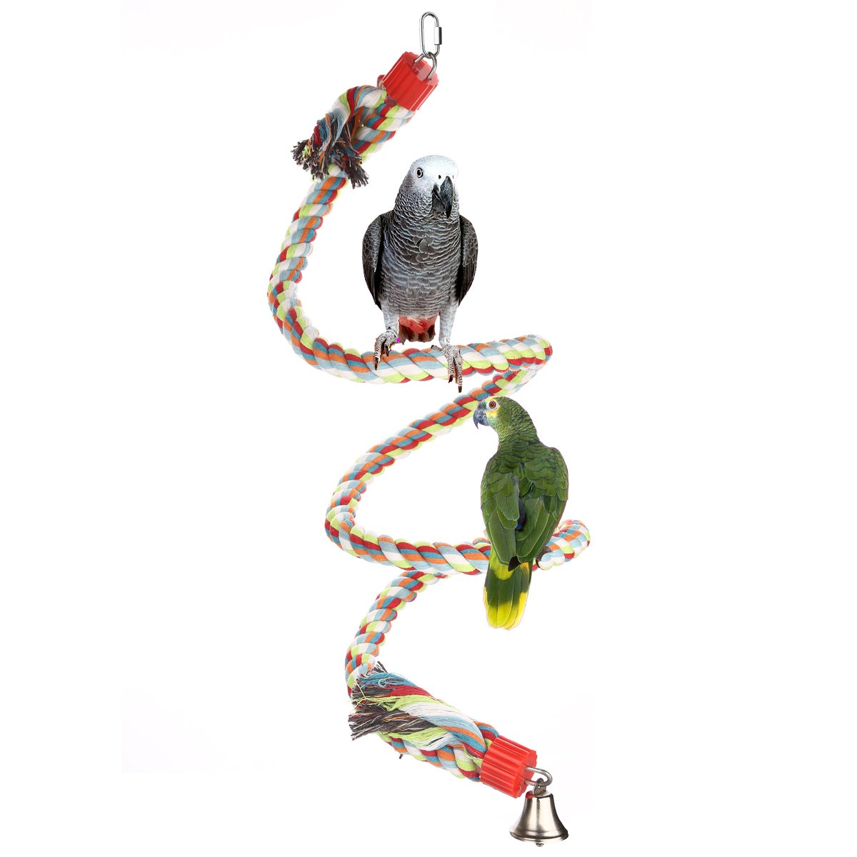 Parrot Bird Toys Large 63 Inch Rope Bungee Climbing Ropes Swing Chewing