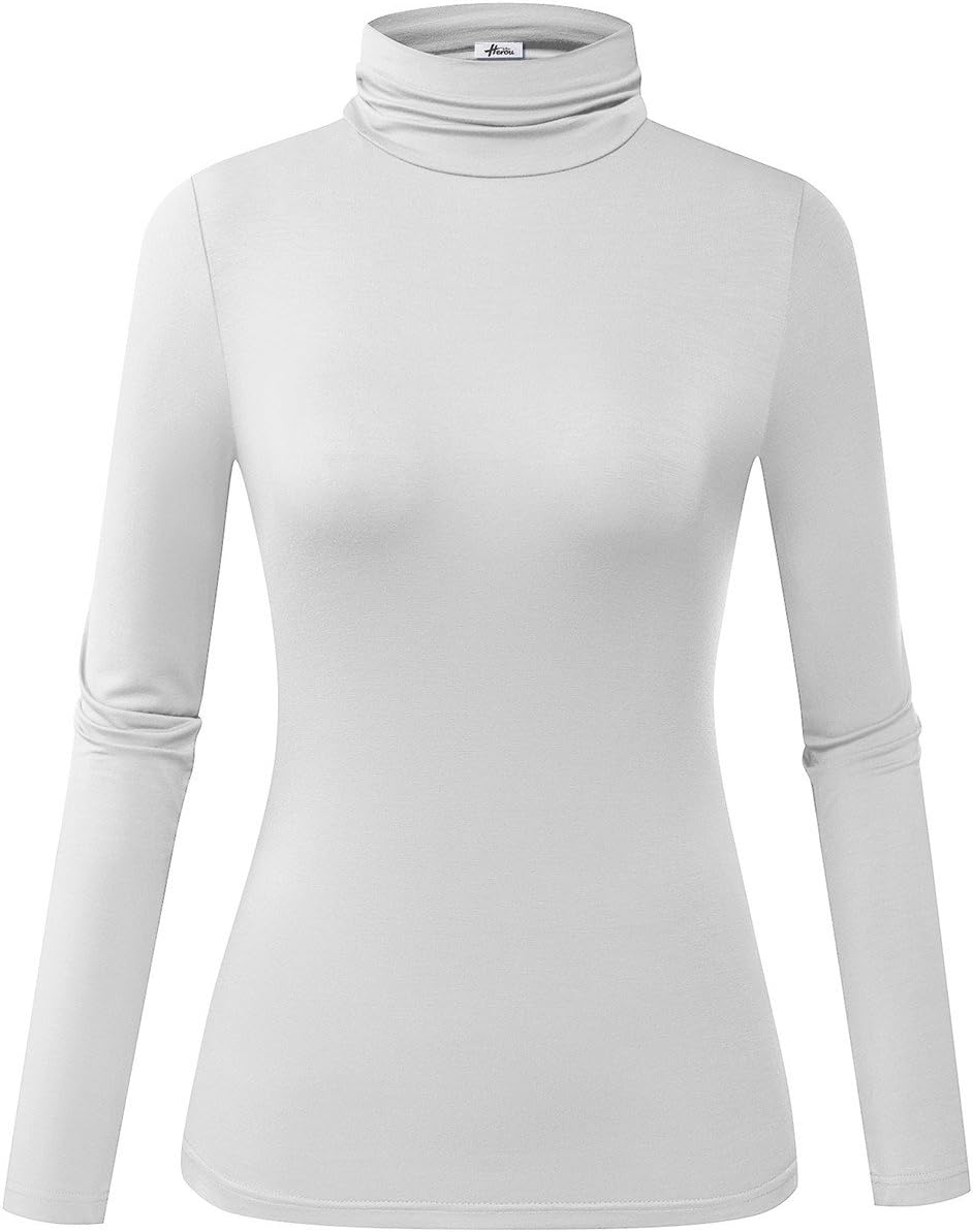 Herou Women's Long Sleeve Lightweight Soft Pullover Turtleneck Tops