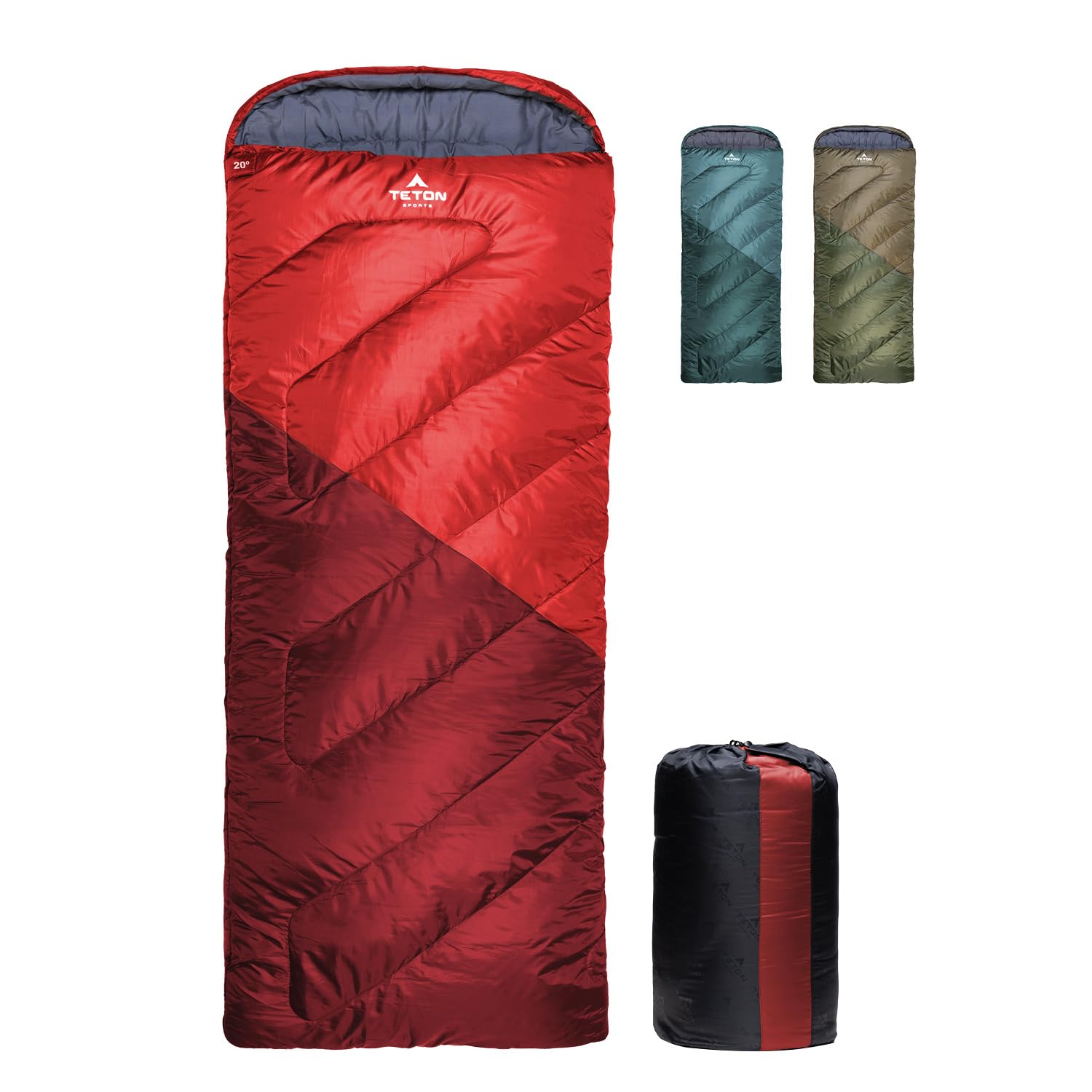 Photo 1 of Teton Celsius Regular 20F Degree Sleeping Bag - All-Weather Sleeping Bag for Adults and Kids - Camping Made Easy and Warm. Compression Sack Included