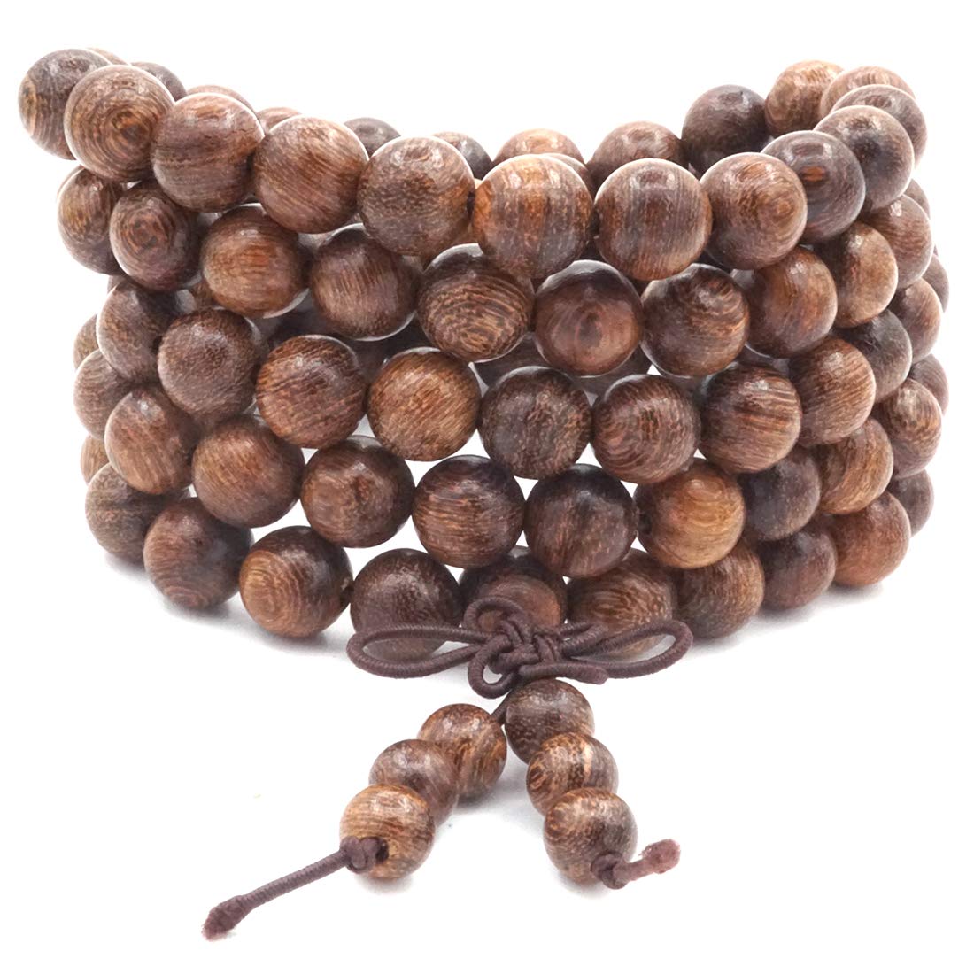 Thajaling 108 Buddha Bracelet Men Women Prayer Zen Buddhism Mala Beads Bracelet Tibetan Buddha Meditation Natural Gold Sandalwood