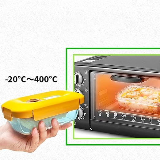 D-YYBB a Prueba de Fugas Bento, 1000ml de Cristal Lunchbox con ...