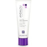 Andalou Naturals Age Defying Ultra Sheer Daily Defense Facial Lotion SPF 18 - Lightweight Sunscreen Moisturizer for Face - With Resveratrol CoQ10 - For All Skin Types - 2.7 oz