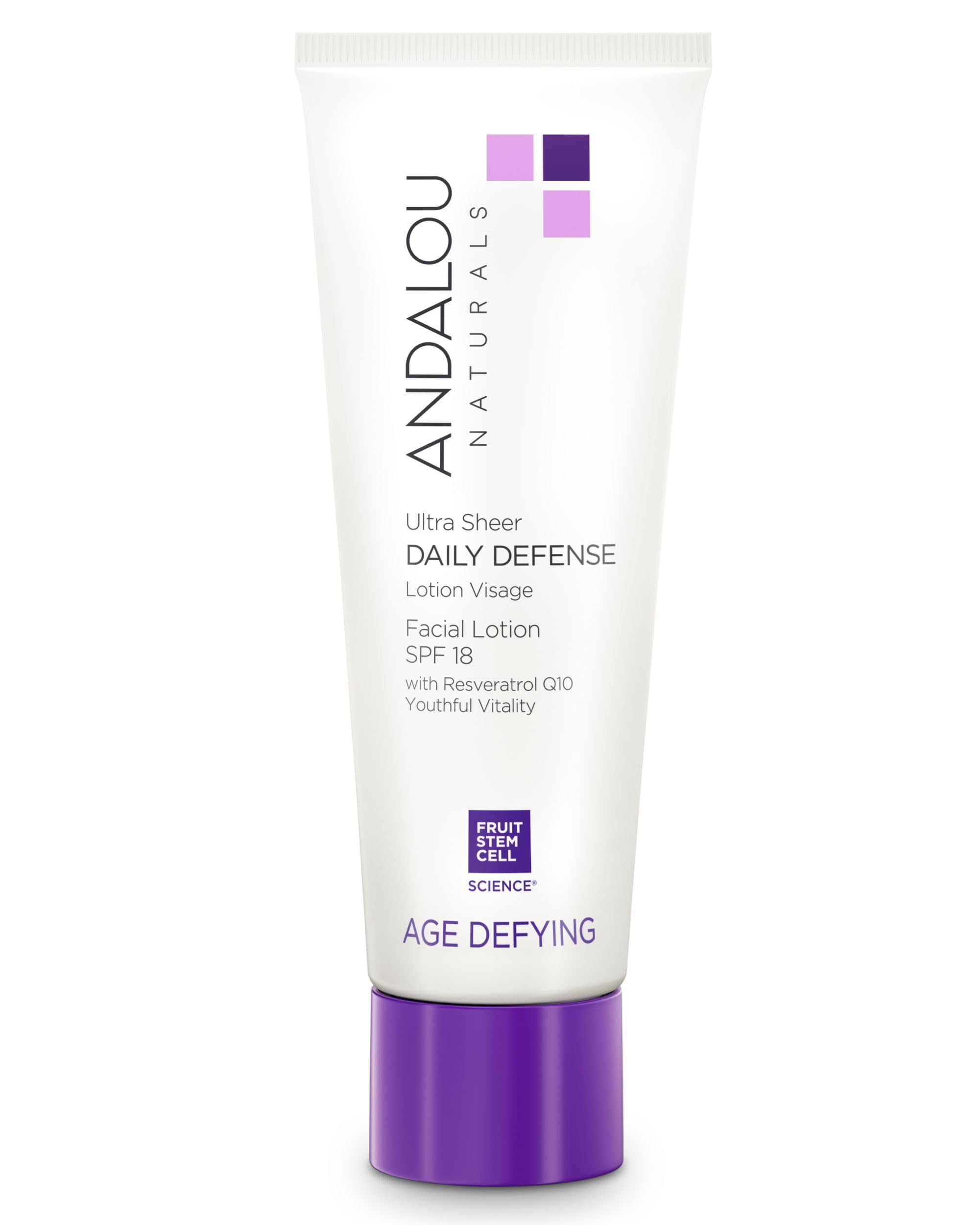 Andalou Ultra Sheer Daily Defence Facial Lotion with SPF 18 80 ml