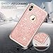 iPhone Xs MAX Case (2018) with Tempered Glass Screen Protector [2 Pack] for Girls Women,LeYi Glitter Bling Dual Layer Protective Phone Case Cover for iPhone Xs MAX (6.5