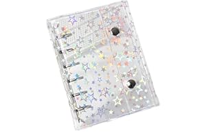 ciopswslk Sticker Clear Binder, Transparent Clear Item Stylish and Sturdy Durable, School, Office, Journaling, and Workers, a