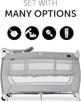 hauck Sleep N Play Center Stars Travel Cot Set with Changing Mat 120x60 view 3