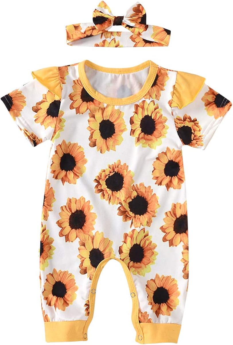 baby girl floral romper