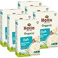 Holle Organic Baby Cereal - Whole Grain Oat Cereal for Baby - Quick and Easy to Prepare as an Organic Baby Oatmeal for Children Over 6 Months - (6 Pack) With Fiber & Vitamin-Rich Whole Grain Kernel